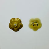 Ohrstecker 585 Gelbgold mit Blumenmotiv