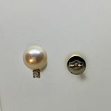 Ohrstecker 750 Weißgold mit Brillant und Südseeperle