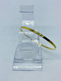 Armreif Gelbgold 585 mit diagonaler Streifengravur (um 1960)