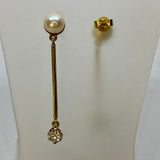 Ohrstecker 585 Gelbgold mit Akoja Zuchtperle und Brillant