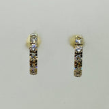 Ohrringe Halbcreolen „memorieart " mit 18 Brillanten