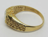 Herrenring Gold 416 mit viereckigen Mineralstein "Weiß"