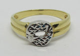 Damenring Gold/Weißgold 585 Bicolor