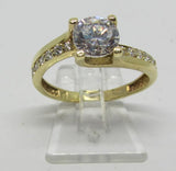 Damenring Gold 585 mit Zirkonia "Weiß"