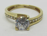 Damenring Gold 585 mit Zirkonia "Weiß"