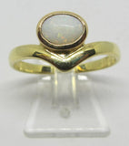 Damenring Gold 585 mit Edelopal "Weiß"