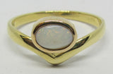 Damenring Gold 585 mit Edelopal "Weiß"