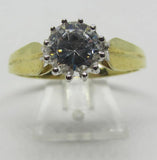 Damenring Gold 585 mit 8mm Zirkonia "Weiß"
