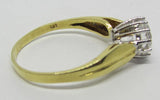 Damenring Gold 585 mit 8mm Zirkonia "Weiß"