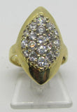 Damenring Gold 375 mit Mineralstein "farblos-weiß"