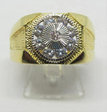 Herrenring Gold 585 mit Zirkonia "farblos-weiß"