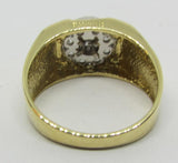 Herrenring Gold 585 mit Zirkonia "farblos-weiß"