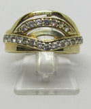 Damenring Gold 585 mit Zirkonia "farblos-weiß"