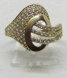 Damenring Gold 585 mit Zirkonia "farblos-weiß"