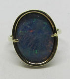 Vintage Damenring Gold 333 mit Opaltriblette