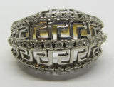 Damenring/Herrenring  Gelbgold/Weißgold 585 mit Zirkonia "farblos-weiß"