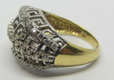 Damenring/Herrenring  Gelbgold/Weißgold 585 mit Zirkonia "farblos-weiß"