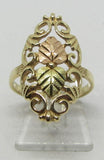 Vintage Damenring Gold 416 mit Blattmuster