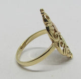 Vintage Damenring Gold 416 mit Blattmuster