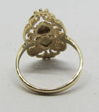 Vintage Damenring Gold 416 mit Blattmuster
