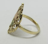 Vintage Damenring Gold 416 mit Blattmuster