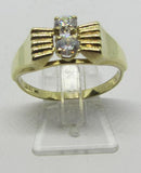 Vintage Damenring Gold 333 mit Mineralsteinen "weiß"