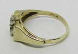 Vintage Damenring Gold 333 mit Mineralsteinen "weiß"