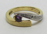 Damenring Gold 585 mit Amethyst und Diamanten