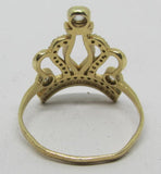 Damenring Gold 585 mit Krone und Zirkonia "weiß" - Brautring