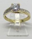 Damenring Gold 585 mit Zirkonia "farblos-weiß"