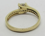 Damenring Gold 585 mit Zirkonia "farblos-weiß"