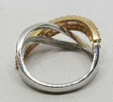 Damenring Rot/Weißgold 585 Bicolor mit Mineralstein