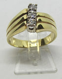 Damenring Gold 585 mit 3 Brillanten zus. ca. 0,25ct