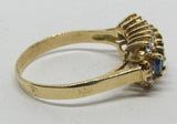 Damenring Gold 750 mit blauen/weißen Mineralstein