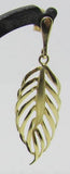Ohrstecker mit Pendel in Blattmotiv -  Gold 585