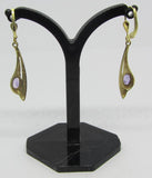 Ohrstecker mit Pendel besetzt mit Amethyst und Diamanten - Gold 333
