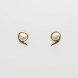 Ohrschmuck in Tropfenform mit Zuchtperle Gelbgold 333