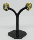 Ohrsteckclips mit ovalen Türkis Cabochon - Gold 585