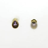 Ohrstecker Tropfenform mit Amethyst Gold 333
