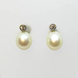 Ohrstecker mit Zuchtperle und Brillant Gold 585
