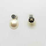 Ohrstecker mit Zuchtperle und Brillant Gold 585