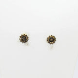 Ohrstecker "Blumenform" mit Diamanten Gold 375