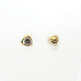 Ohrstecker Dreieckform mit Zirkonia Gold 750