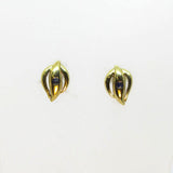 Ohrstecker in Tropfenform mit Saphir Gold 333