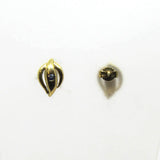 Ohrstecker in Tropfenform mit Saphir Gold 333