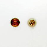Ohrstecker mit facettiertem Bernstein Gold 333