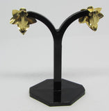 Ohrsteckclips mit Elfenblatt und Zuchtperle  - Gold 585