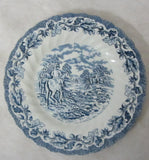 6 x Kuchenteller blau 20cm - Steingut/Keramik -  -Myotts - Country like - England