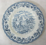 6 x Kuchenteller blau 20cm - Steingut/Keramik -  -Myotts - Country like - England