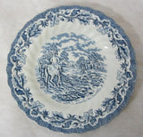 6 x Kuchenteller blau 20cm - Steingut/Keramik -  -Myotts - Country like - England
